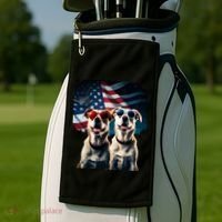 Usa Flag Dog Golf Towel thumb 2