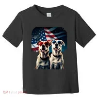 Usa Flag Dog Toddler T-Shirt thumb 0