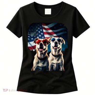Usa Flag Dog Women's T-Shirt