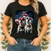 Usa Flag Dog Women's T-Shirt thumb 2