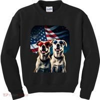 Usa Flag Dog Kids Sweatshirt thumb 0