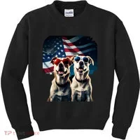 Usa Flag Dog Kids Sweatshirt thumb 0
