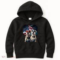 Usa Flag Dog Kids Hoodie thumb 0