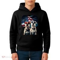 Usa Flag Dog Kids Hoodie thumb 4