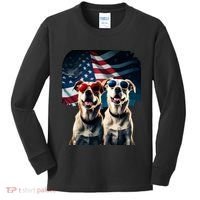 Usa Flag Dog Kids Long Sleeve Shirt thumb 0