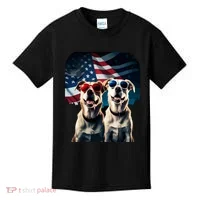 Usa Flag Dog Kids T-Shirt thumb 0