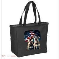Usa Flag Dog Tote Bag thumb 2