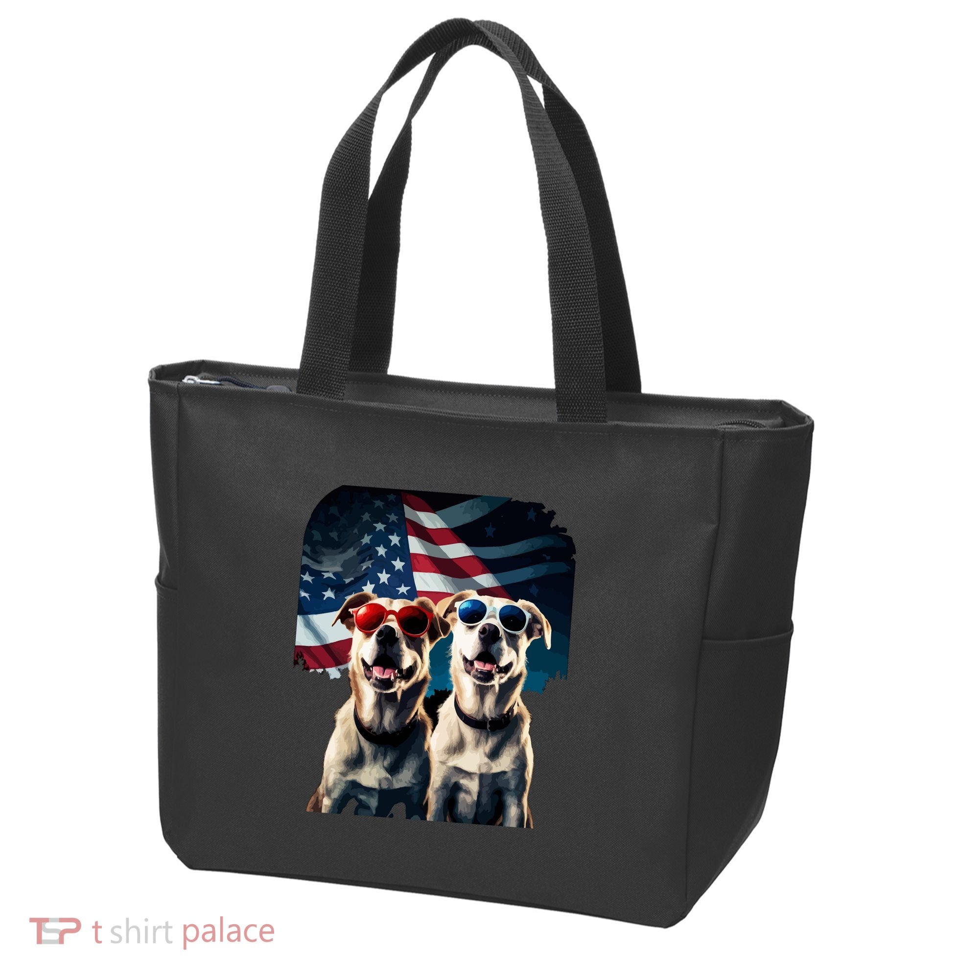 Usa Flag Dog Tote Bag