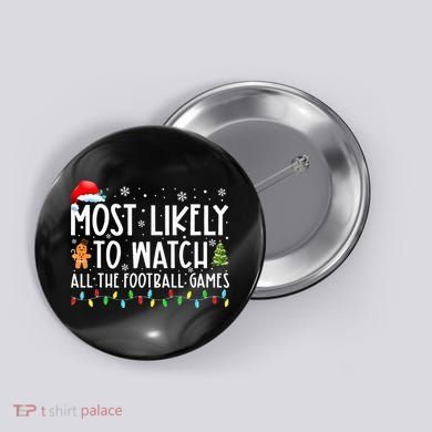 Ultimate Football Fanatic Christmas Gift Button