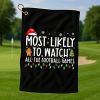 Ultimate Football Fanatic Christmas Gift Golf Towel thumb 1