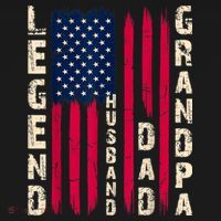 USA Flag Father's Day Dad The Legend Husband Dad Grandpa Women's Hoodie thumb 2