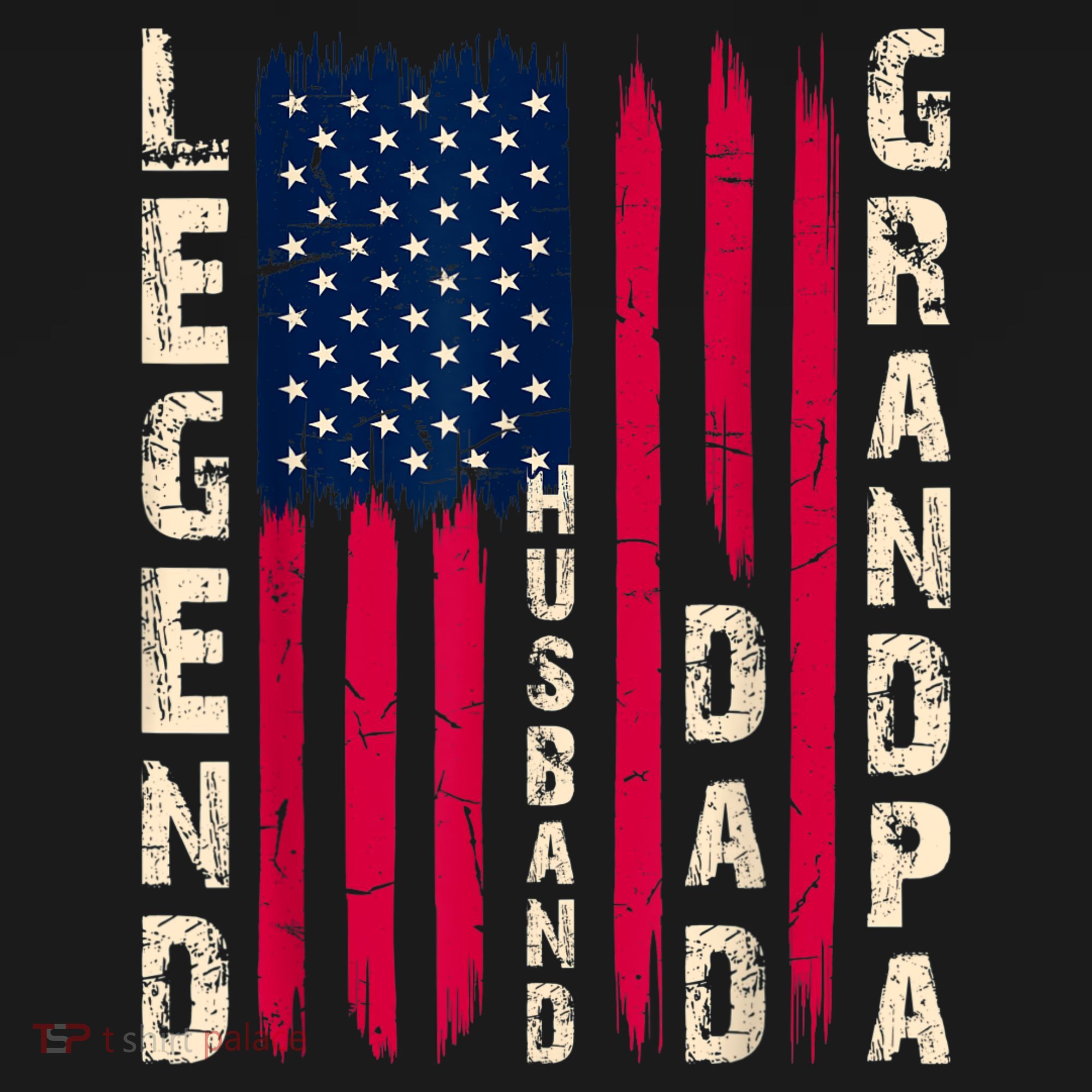 USA Flag Father's Day Dad The Legend Husband Dad Grandpa Women's Hoodie
