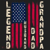 USA Flag Father's Day Dad The Legend Husband Dad Grandpa Hat thumb 2