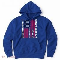 USA Flag Father's Day Dad The Legend Husband Dad Grandpa Hoodie thumb 0