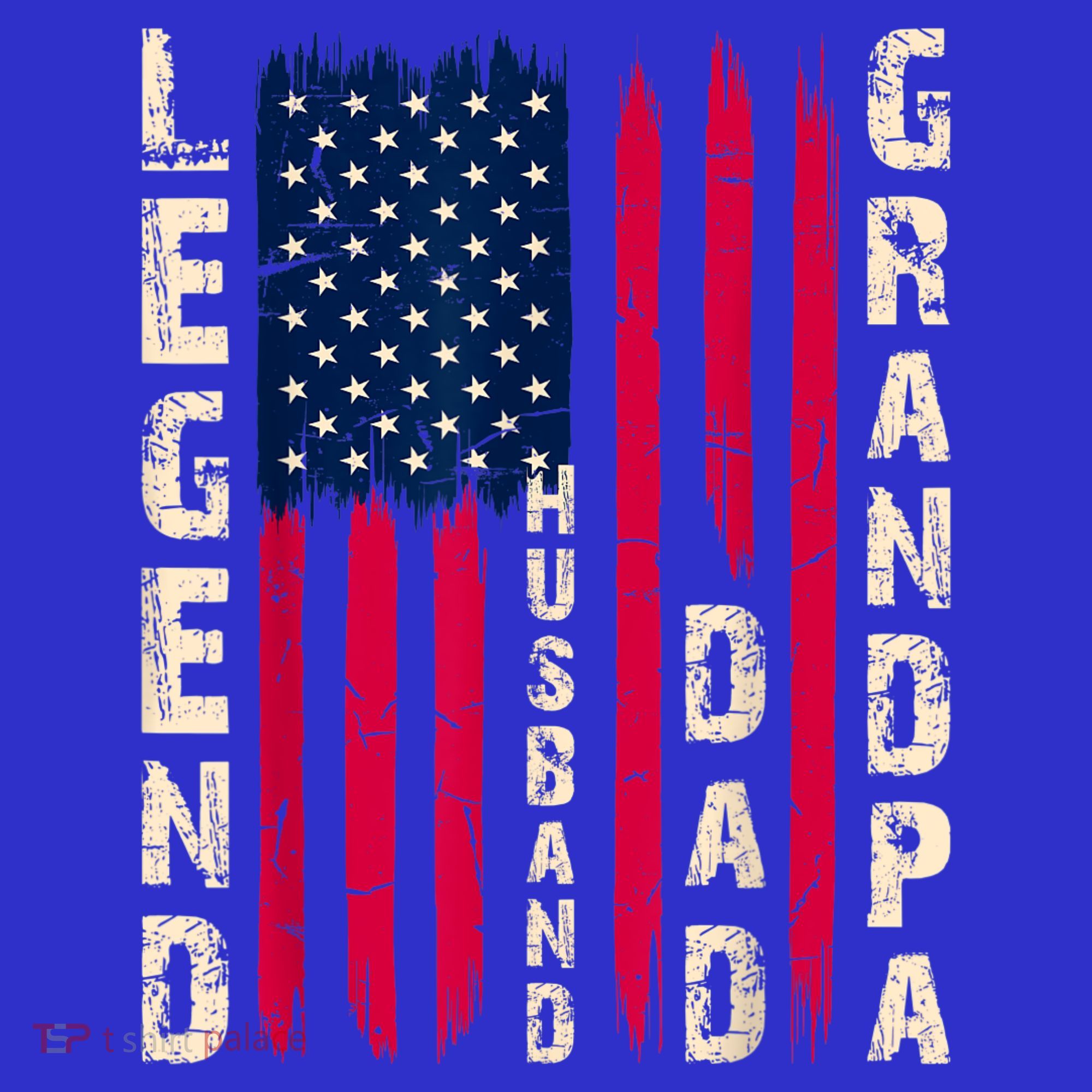 USA Flag Father's Day Dad The Legend Husband Dad Grandpa Hoodie