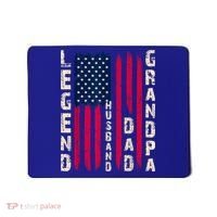 USA Flag Father's Day Dad The Legend Husband Dad Grandpa Mousepad thumb 0