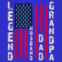 USA Flag Father's Day Dad The Legend Husband Dad Grandpa Baby Bodysuit thumb 2