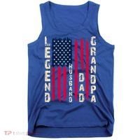 USA Flag Father's Day Dad The Legend Husband Dad Grandpa Tank Top thumb 0