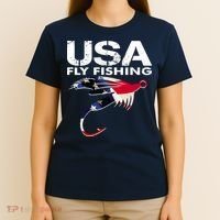 USA Fly Fishing Sport Fishing Fan T-Shirt thumb 4