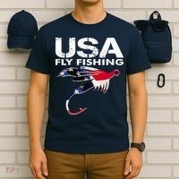 USA Fly Fishing Sport Fishing Fan T-Shirt thumb 6