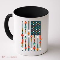 USA Flower Flag Garden Coffee Mug thumb 0