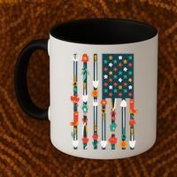 USA Flower Flag Garden Coffee Mug thumb 2