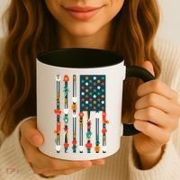USA Flower Flag Garden Coffee Mug thumb 3
