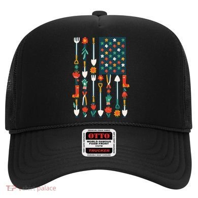 USA Flower Flag Garden Hat