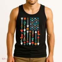 USA Flower Flag Garden Tank Top thumb 3
