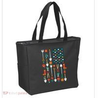 USA Flower Flag Garden Tote Bag thumb 2
