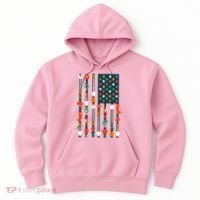 USA Flower Flag Garden Hoodie thumb 0