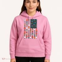 USA Flower Flag Garden Hoodie thumb 5