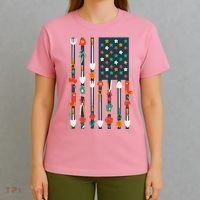 USA Flower Flag Garden T-Shirt thumb 4
