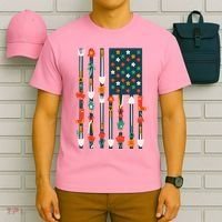 USA Flower Flag Garden T-Shirt thumb 6
