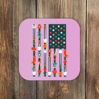 USA Flower Flag Garden Coaster thumb 0