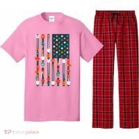 USA Flower Flag Garden Pajama Set thumb 0