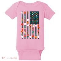 USA Flower Flag Garden Baby Bodysuit thumb 0