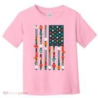 USA Flower Flag Garden Toddler T-Shirt thumb 0