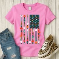 USA Flower Flag Garden Women's T-Shirt thumb 3