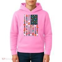 USA Flower Flag Garden Kids Hoodie thumb 4
