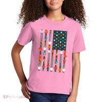 USA Flower Flag Garden Kids T-Shirt thumb 2