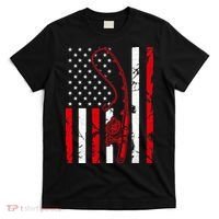 USA Fishing Flag Gift For Fisherman T-Shirt thumb 0