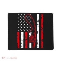 USA Fishing Flag Gift For Fisherman Mousepad thumb 0