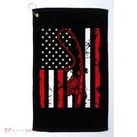 USA Fishing Flag Gift For Fisherman Golf Towel thumb 0