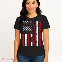 USA Fishing Flag Gift For Fisherman Women's T-Shirt thumb 4