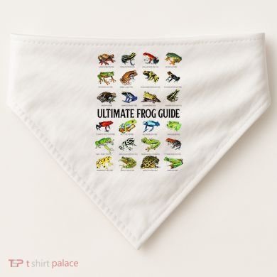 Ultimate Frog Guide Funny Frog Lovers USA-Made Doggie Bandana