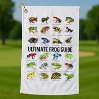 Ultimate Frog Guide Funny Frog Lovers Golf Towel thumb 1