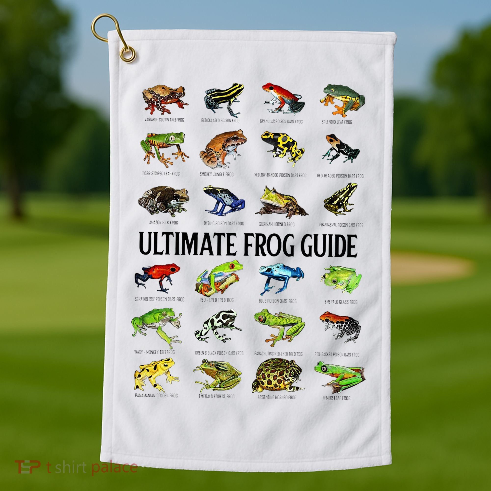 Ultimate Frog Guide Funny Frog Lovers Golf Towel
