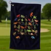 Ultimate Frog Guide Funny Frog Lover Frog Owner Frogs Golf Towel thumb 1