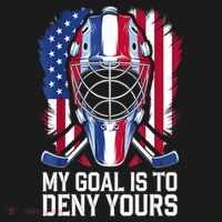 Us Flag Goalie My Goal Is To Deny Yours Ice Hockey Goalkeeper Gift Women's Tank Top thumb 5